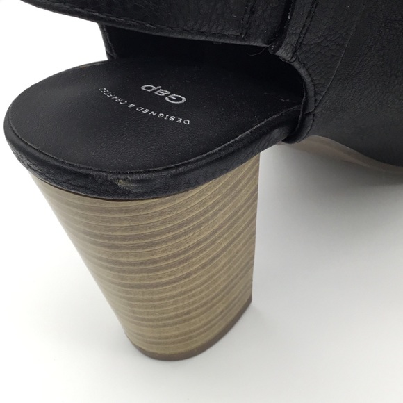 NWOB GAP Peep-Toe Booties Stack Block Heels - Picture 12 of 12